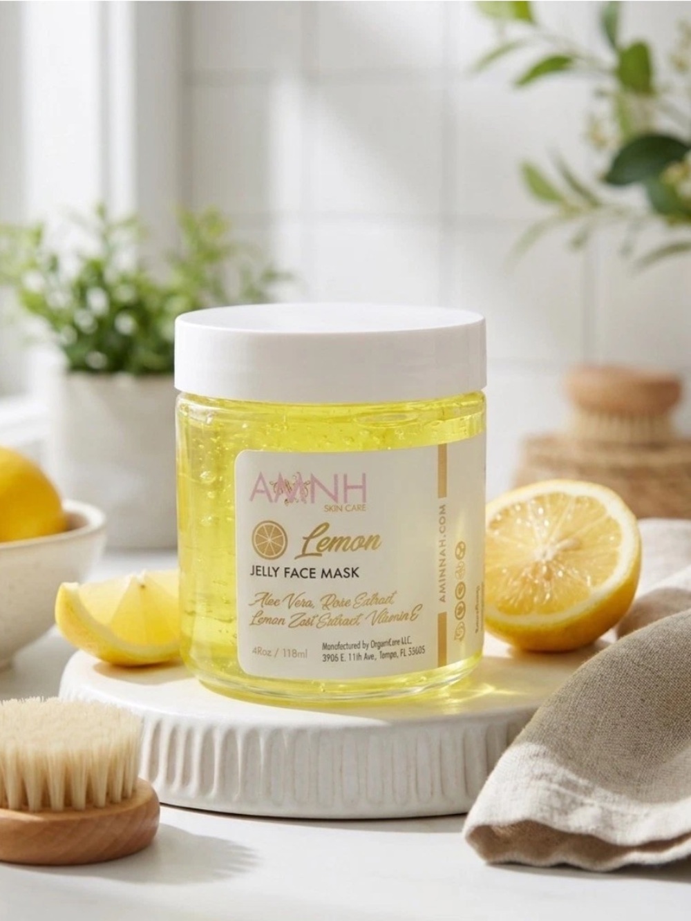 Lemon Jelly Face Mask by Aminnah 4 oz
